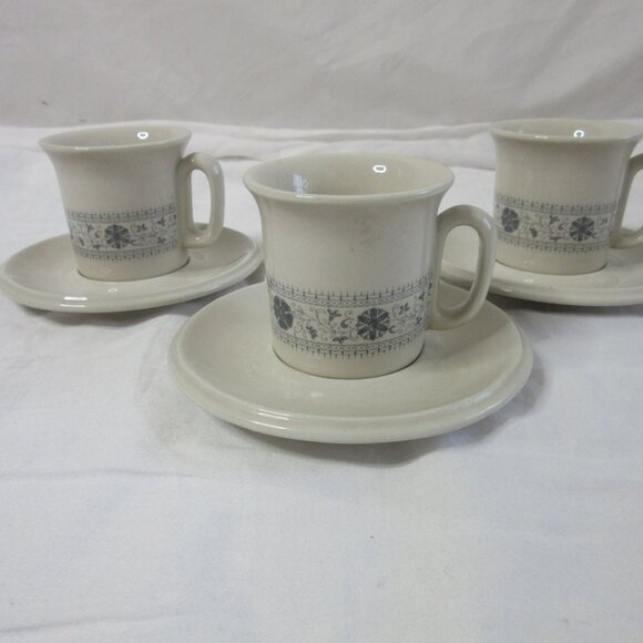 Lot of 3 Vintage ACF Espresso Demitasse Cups & Saucer Sets Made in Italy No. 62 - Picture 3 of 10